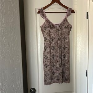 Xhilaration Pink and Brown Paisley Slip Dress